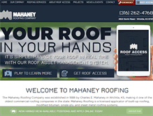 Tablet Screenshot of mahaneyroofing.com
